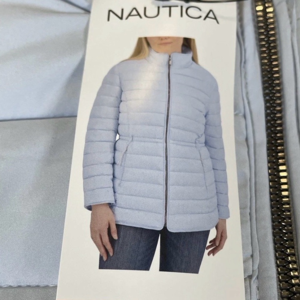 Brand new with Tags Nautica Women's Light Blue Puffer Jacket size Small